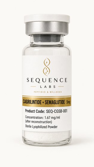 Cagrilintide 5mg + Semaglutide 5mg research vial