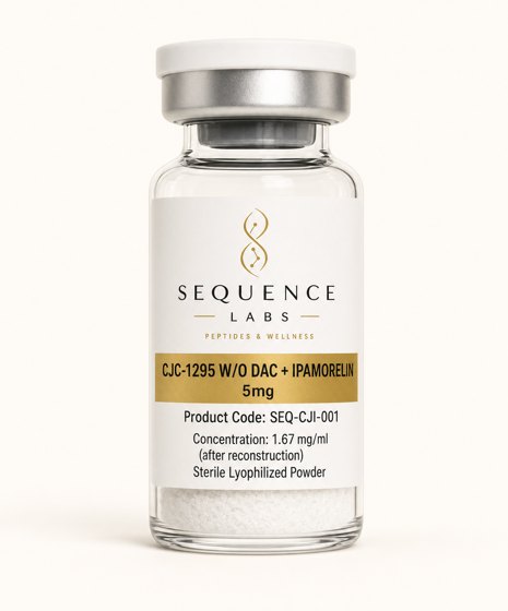 CJC-1295 w/o DAC 5mg + Ipamorelin 5mg research vial