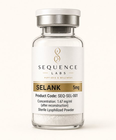 Selank research vial